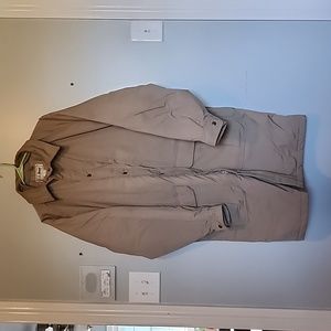 Vintage LL Bean Mens Medium Wool Lined Herringbone Jacket Winter Coat Long L